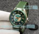Replica Omeaga new Aqua Terra Worldtimer 41mm Watch Green Rubber Strap